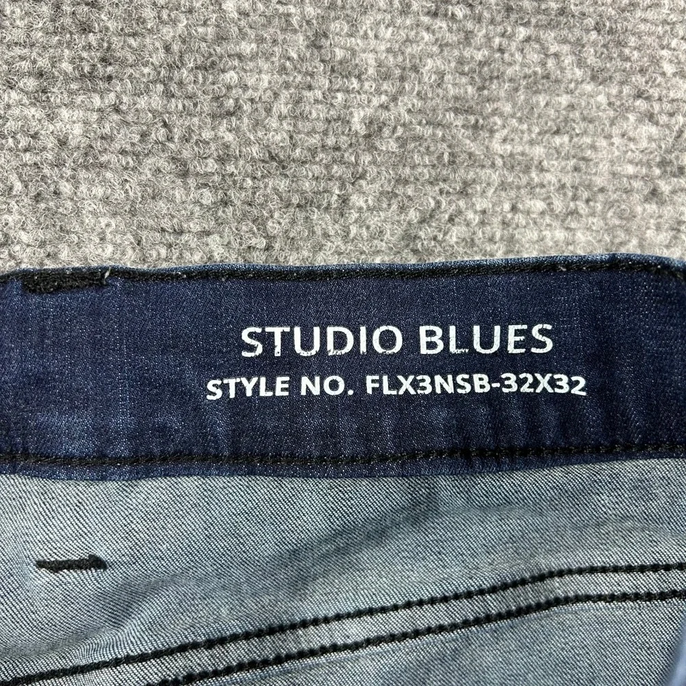 Mugsy Jeans Studio Blues Mens 32x32 Dark‎ Wash Stretch Denim FLX3NSB-32X32